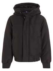 Tommy Hilfiger Kids Black Tech Hooded Bomber Jacket - Image 4 of 6
