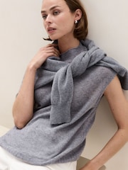 The White Company gestricktes Layering-T-Shirt aus Kaschmir mit High Neck - Bild 2 von 4