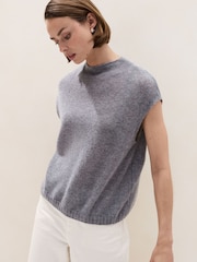 The White Company gestricktes Layering-T-Shirt aus Kaschmir mit High Neck - Bild 3 von 4