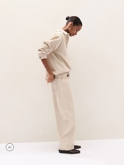 The White Company Cream Relaxed Cord Boyfriend Shirt - Image 2 of 2