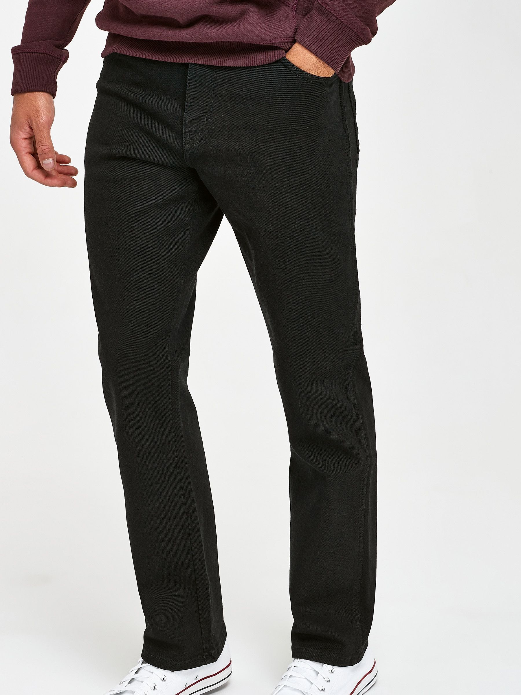Buy Wrangler Black Straight Fit Texas Authentic Jeans from Next Ireland
