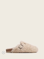 The White Company Natural Borg Corkbed Mule Slippers - Image 3 of 4