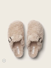 The White Company Natural Borg Corkbed Mule Slippers - Image 4 of 4