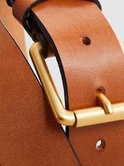 Reiss Tan Annie Leather Buckle Belt - Image 4 of 4