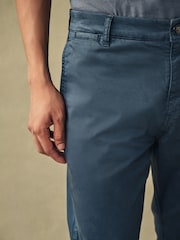 Blue Slim Fit Premium Laundered Stretch Chinos Trousers - Image 7 of 10