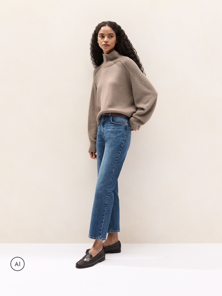 The White Company Blue Marlow Straight Leg Jeans - Image 1 of 4
