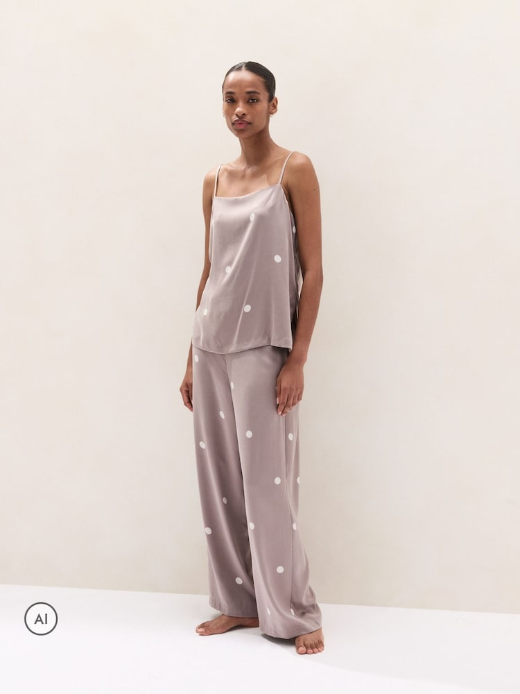 The White Company Silk Spot Cami пижама жиынтығы - 3суретінің 1 суреті