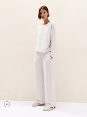 The White Company White Jersey Brushed Waffle Lounge Pyjamas Set - Image 2 of 5