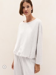 The White Company White Jersey Brushed Waffle Lounge Pyjamas Set - Image 3 of 5