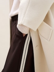 The White Company Brown Jersey Side Stripe Trousers - Image 2 of 5