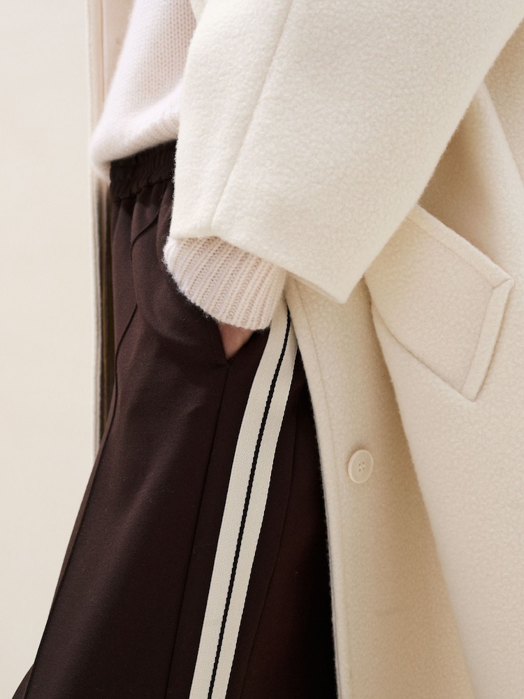 The White Company Brown Jersey Side Stripe Trousers - Image 2 of 5