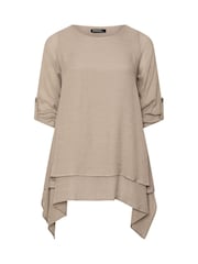 Evans Natural Double Layer Blouse - Image 5 of 6