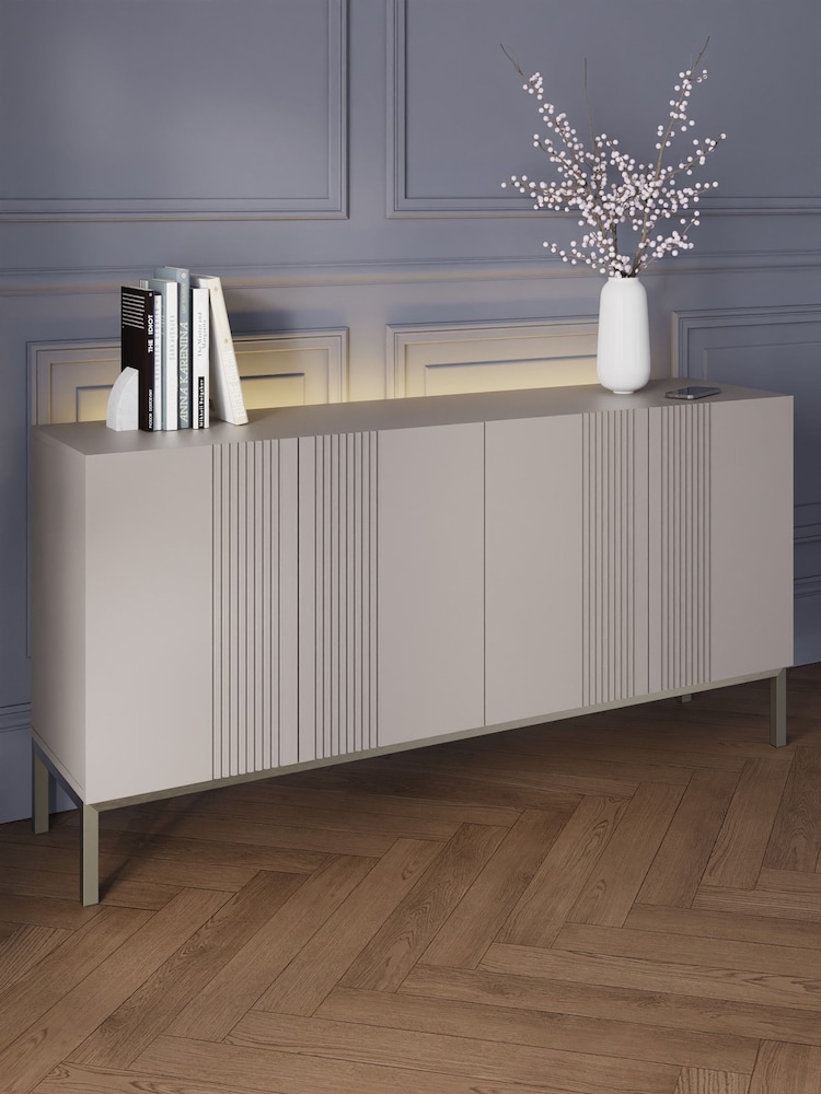 Frank Olsen Grey Iona 4 Door Large Sideboard - Image 1 of 7