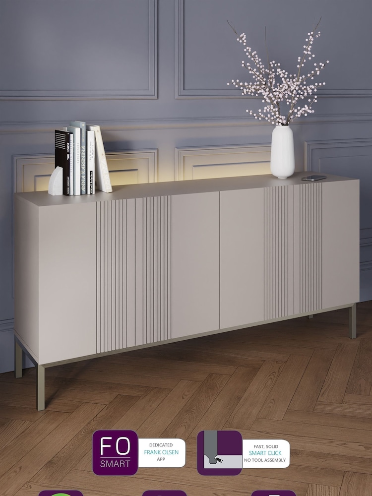 Frank Olsen Grey Iona 4 Door Large Sideboard - Image 2 of 5