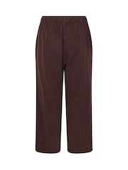 Evans Brown Cotton Wide Leg Trousers - Image 7 of 7