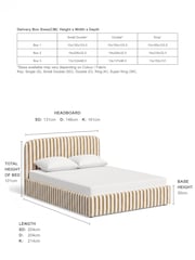 Chenille Stripe Honey Yellow Matson Ottoman Storage Bed Frame - Image 3 of 7