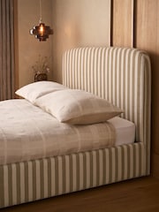 Chenille Stripe Honey Yellow Matson Ottoman Storage Bed Frame - Image 4 of 7