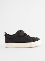 Black Standard Fit (F) Touch Fastening Elastic Lace Shoes - Image 2 of 6