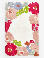 Alfombra de algodón 100 % con estampado floral - Imagen 6 de 6