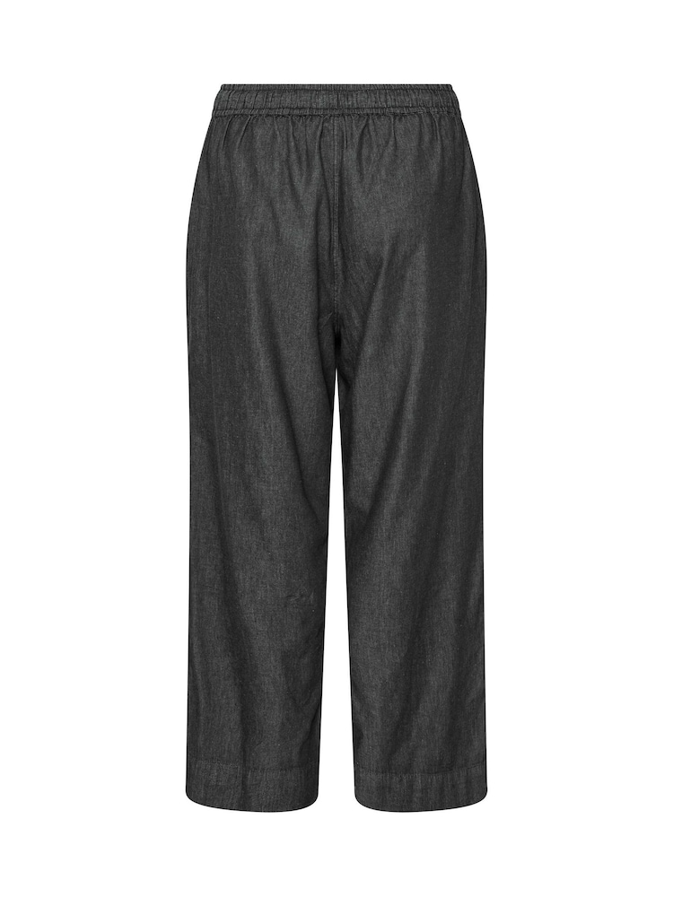 Evans Black Cotton Wide Leg Trousers - Image 7 of 7 Evans Black Cotton Wide Leg Trousers - Image 7 of 7