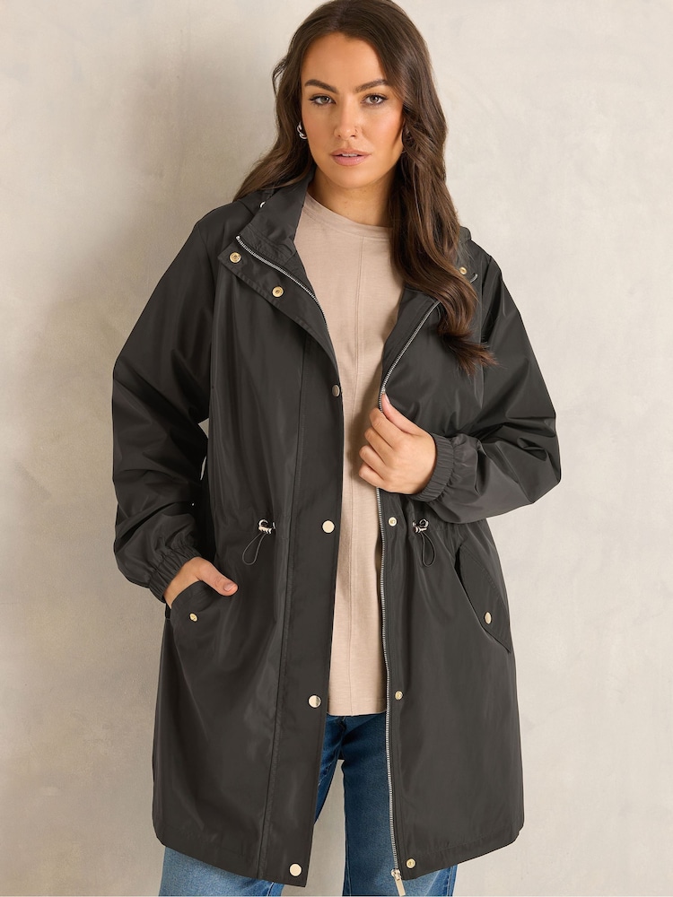 Evans Brown Lightweight Rain Jacket - Image 1 of 7 Evans Brown Lightweight Rain Jacket - Image 1 of 7