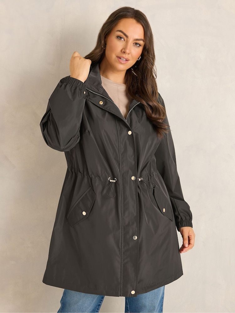 Evans Brown Lightweight Rain Jacket - Image 2 of 7 Evans Brown Lightweight Rain Jacket - Image 2 of 7