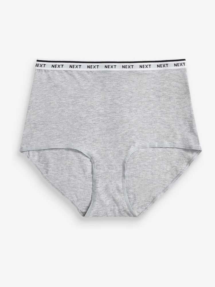 White/Black/Grey Full Brief Logo Knickers 4 Pack - Image 2 of 6