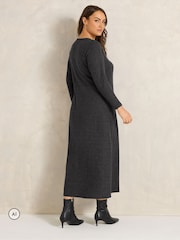 Grau - Evans Geripptes Kleid - Bild 3 von 6
