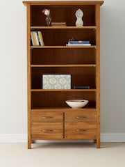 Laura Ashley Oak Milton 4 Drawer Single Bookcase - Image 1 of 5