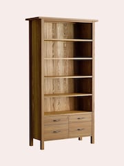 Laura Ashley Oak Milton 4 Drawer Single Bookcase - Image 3 of 5