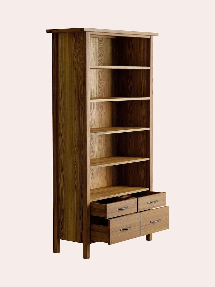 Laura Ashley Oak Milton 4 Drawer Single Bookcase - Image 5 of 5