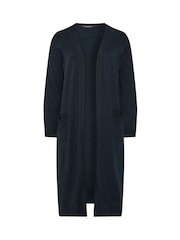 Albastru - Cardigan midaxi lung Evans cu detaliu cusătură - Imaginea 5 din 6
