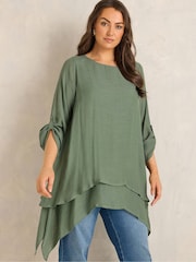 Evans Green Double Layer Blouse - Image 1 of 6