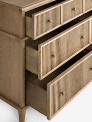Laura Ashley Light Oak Barcombe 6 Drawer Wide Chest of Drawers - Image 4 of 5