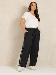 „Evans Luxe Stripe“ plačios jogger kelnės - 2 paveikslėlis iš 6