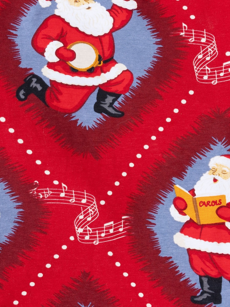 Chelsea Peers Baby Cotton Christmas Santa Songbook Print Sleepsuit - Imagen 3 de 3