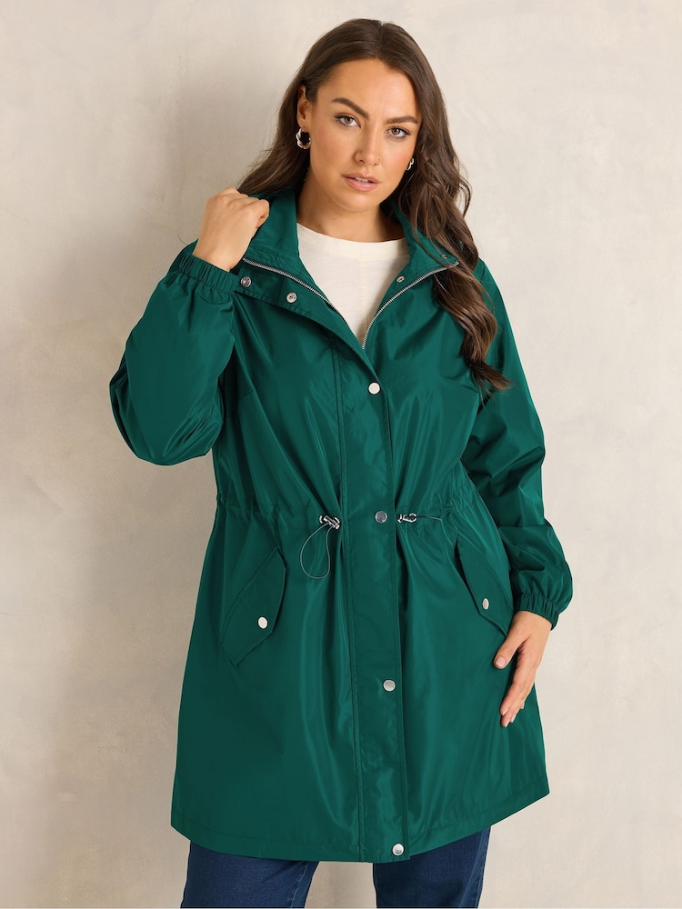 Evans Green Lightweight Rain Jacket - Image 2 of 7 Evans Green Lightweight Rain Jacket - Image 2 of 7