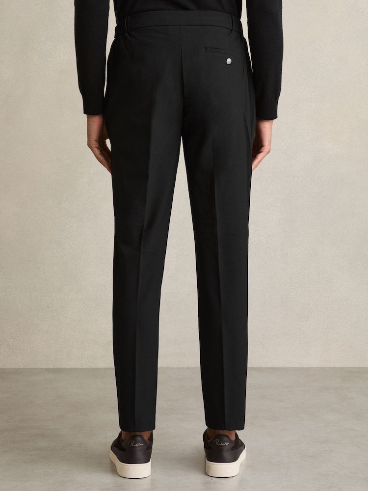 Noir - Pantalon décontracté Reiss Found à cordon - Image 5 of 6