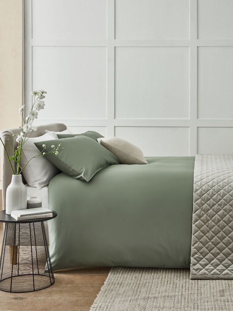 400 Thread Count 100% egiptovski bombaž Sateen Luxury prešito pregrinjalo and Pillowcase Set - Slika 2 iz 5