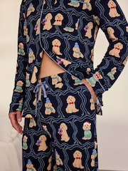 طقم بيجامة طويلة بطبعة صور كلب Cockapoo باسم Chip لعيد الميلاد من Chelsea Peers - صورة 3 من 6