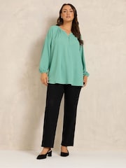 Zelená - Evans Airflow Boho top - Obrázek 2 z 6