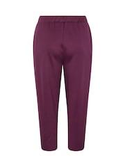 Evans Red Luxe Wide Leg Joggers - Image 6 of 6