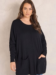 Evans Black Seam Detail Pocket Jumper - Image 1 of 6