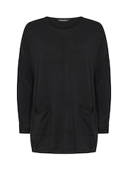 Evans Black Seam Detail Pocket Jumper - Image 5 of 6