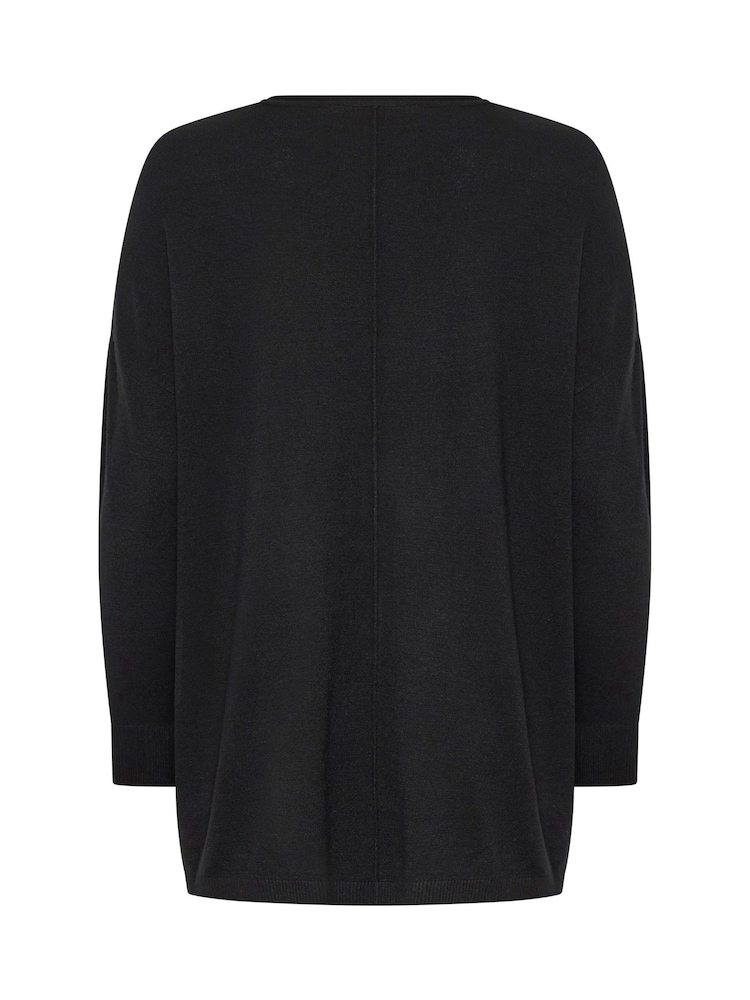 Evans Black Seam Detail Pocket Jumper - Image 6 of 6 Evans Black Seam Detail Pocket Jumper - Image 6 of 6