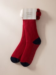 Chelsea Peers Red Chunky Knit Slipper Socks - Crimson - Image 2 of 5