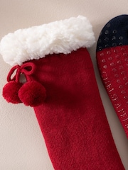 Chelsea Peers Red Chunky Knit Slipper Socks - Crimson - Image 3 of 5