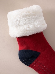Chelsea Peers Red Chunky Knit Slipper Socks - Crimson - Image 4 of 5