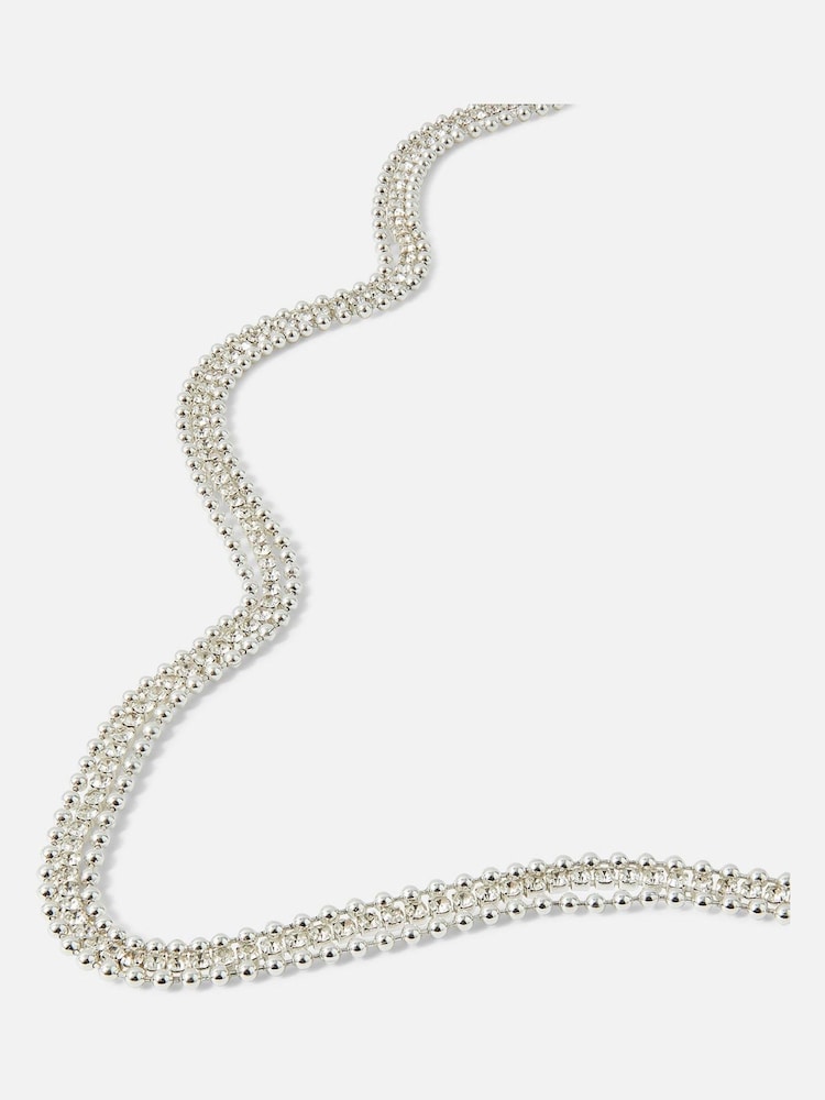 Accessorize White Crystal Layered Belly Chain - Image 2 of 2 Accessorize White Crystal Layered Belly Chain - Image 2 of 2