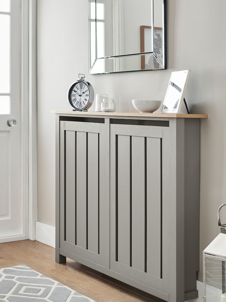 Dove Grey Malvern Oak Effect Radiator Cover - Image 1 of 7